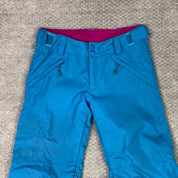 The North Face Snow Pants Snowboard Ski Women's Small Teal Freedom Insulated - Picture 2 of 15